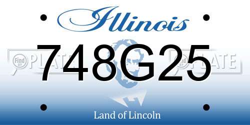 748G25 Illinois License Plate