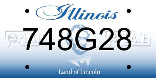 748G28 Illinois License Plate