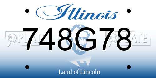 748G78 Illinois License Plate