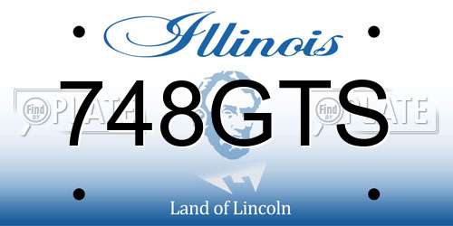 748GTS Illinois License Plate