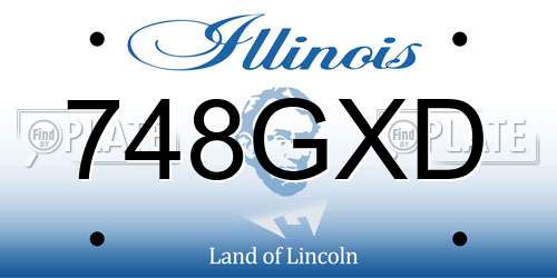 748GXD Illinois License Plate