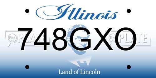 748GXO Illinois License Plate