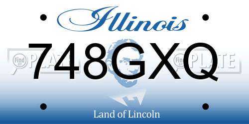 748GXQ Illinois License Plate