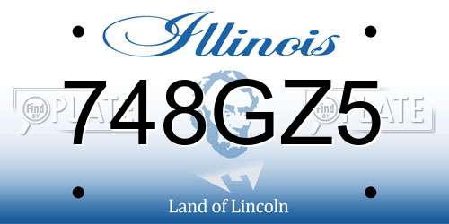 748GZ5 Illinois License Plate