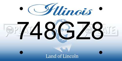 748GZ8 Illinois License Plate