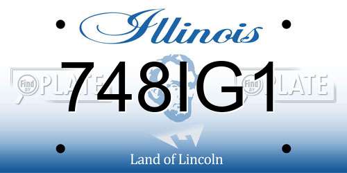 748IG1 Illinois License Plate