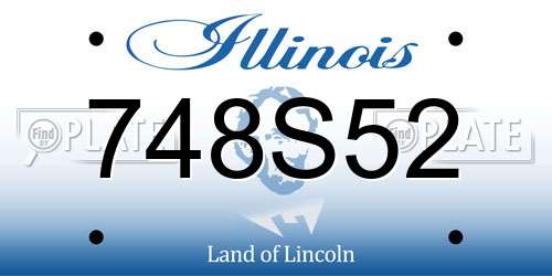 748S52 Illinois License Plate