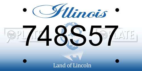 748S57 Illinois License Plate