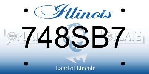 748SB7 Illinois License Plate