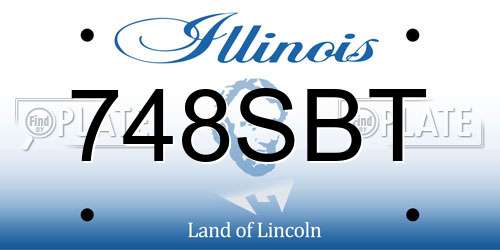 748SBT Illinois License Plate