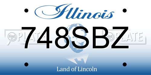 748SBZ Illinois License Plate