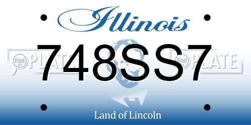 748SS7 Illinois License Plate