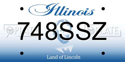 748SSZ Illinois License Plate