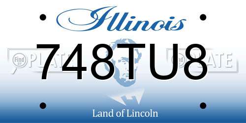 748TU8 Illinois License Plate