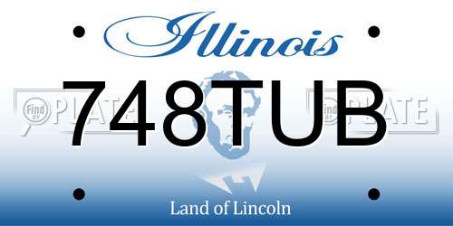 748TUB Illinois License Plate