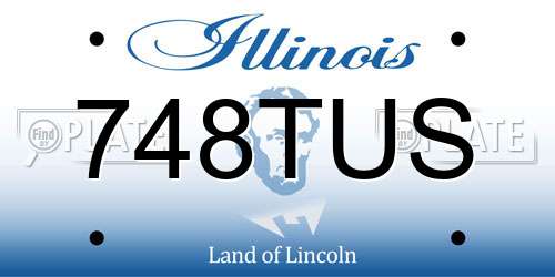 748TUS Illinois License Plate