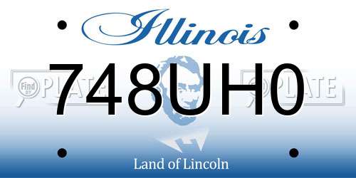 748UH0 Illinois License Plate