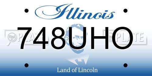 748UHO Illinois License Plate