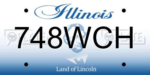 748WCH Illinois License Plate