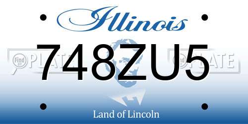 748ZU5 Illinois License Plate
