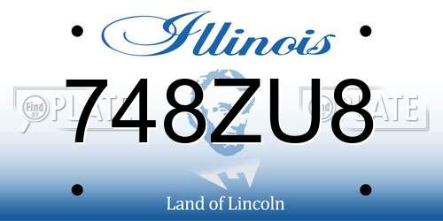 748ZU8 Illinois License Plate