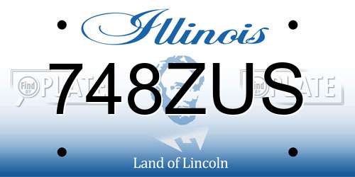 748ZUS Illinois License Plate