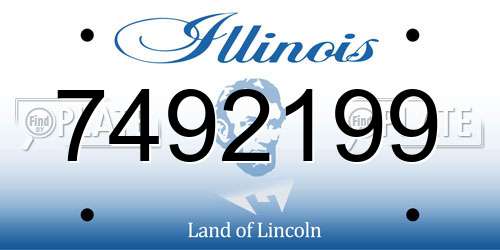 7492199 Illinois License Plate
