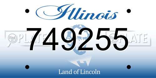 749255 Illinois License Plate