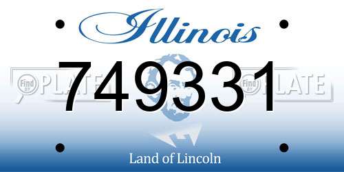 749331 Illinois License Plate
