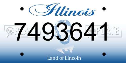7493641 Illinois License Plate
