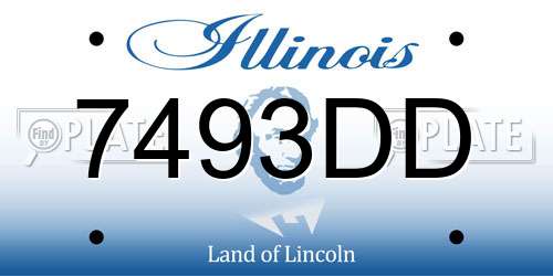 7493DD Illinois License Plate