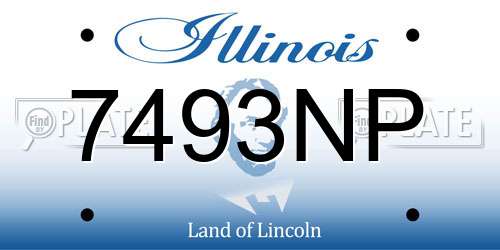 7493NP Illinois License Plate