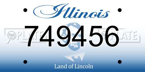 749456 Illinois License Plate