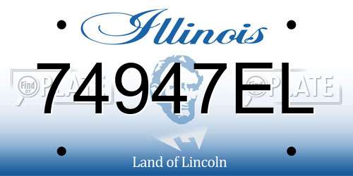 74947EL Illinois License Plate