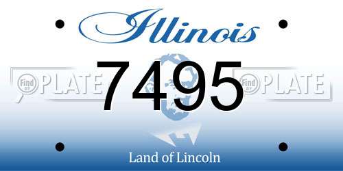 7495 Illinois License Plate