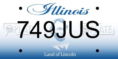 749JUS Illinois License Plate
