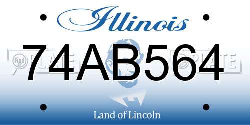 74AB564 Illinois License Plate