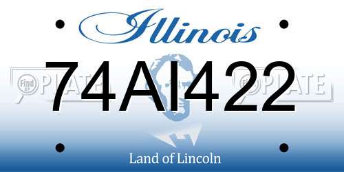 74AI422 Illinois License Plate