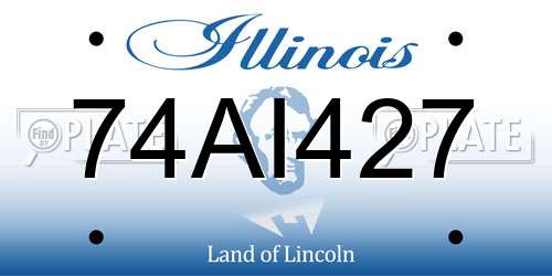 74AI427 Illinois License Plate