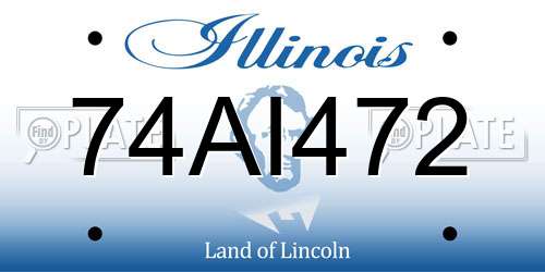 74AI472 Illinois License Plate