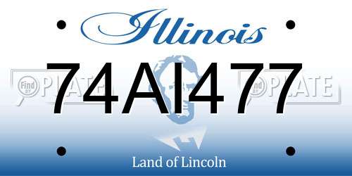 74AI477 Illinois License Plate