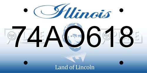 74AO618 Illinois License Plate