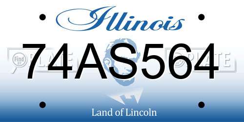 74AS564 Illinois License Plate