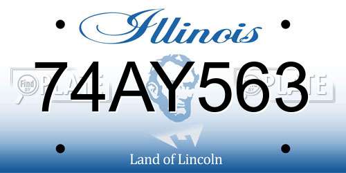 74AY563 Illinois License Plate