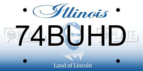 74BUHD Illinois License Plate