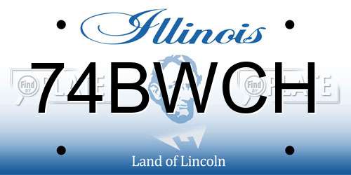 74BWCH Illinois License Plate