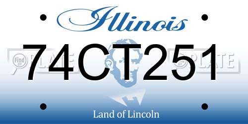 74CT251 Illinois License Plate
