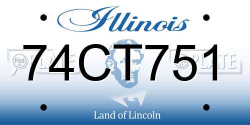 74CT751 Illinois License Plate