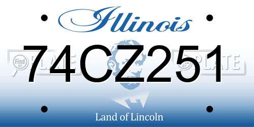 74CZ251 Illinois License Plate