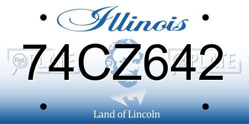 74CZ642 Illinois License Plate
